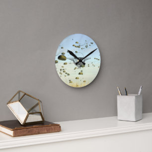 Paratrooper Watch – Gift idea for enthusiasts Round Clock