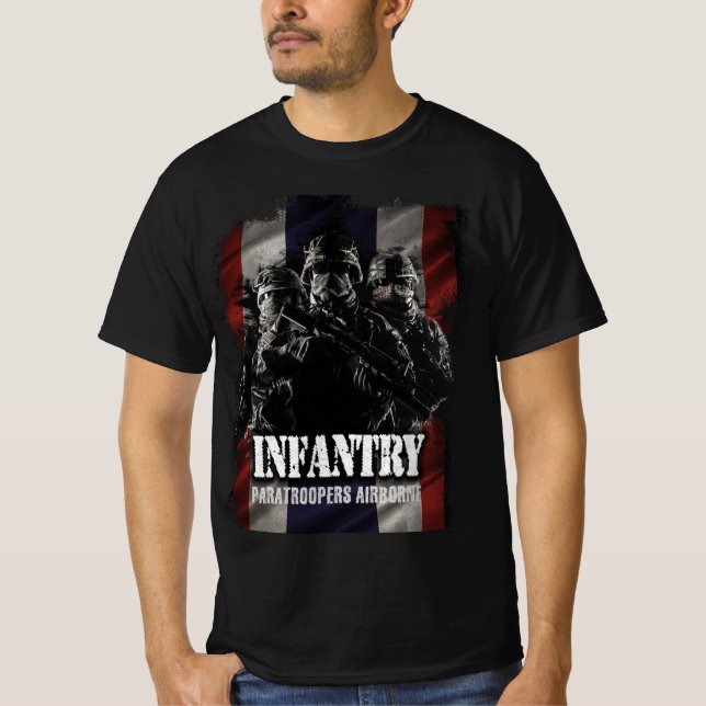 Paratroopers airborne infantry with Thai flag. T-Shirt (Front)