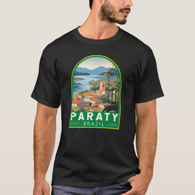 Paraty Brazil Travel Art Vintage T-Shirt (Front)