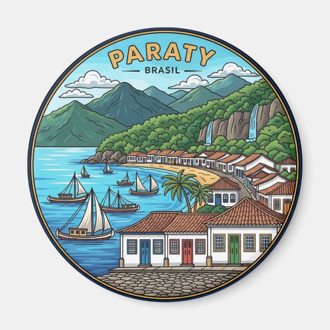 Paraty Brazil Travel Magnet (Front)