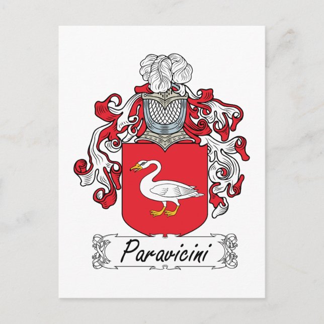 Paravicini Family Crest Postcard (Front)