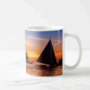 Paraw Sailing At Sunset Phillipines Coffee Mug