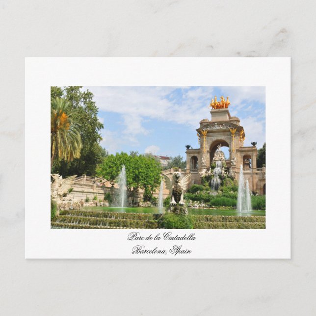 Parc de la Ciutadella in Barcelona Postcard (Front)