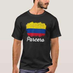 Parcero Colombiana Vintage Colombia Flag Colombian T-Shirt