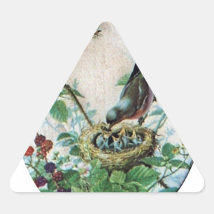 Parched Parents, Precious Chicks: A Nature's Story Triangle Sticker
