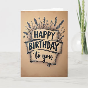 Parchment Birthday Card