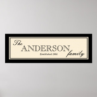 Parchment Black Border Poster