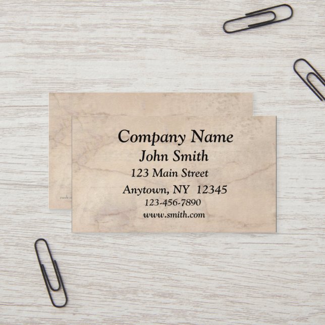 Parchment Business Card (Front/Back In Situ)