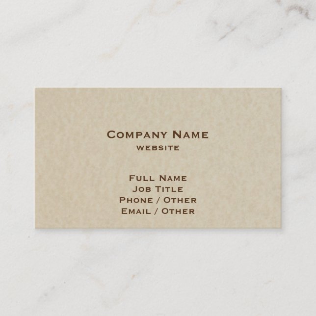 Parchment Coloured Business Card (Front)