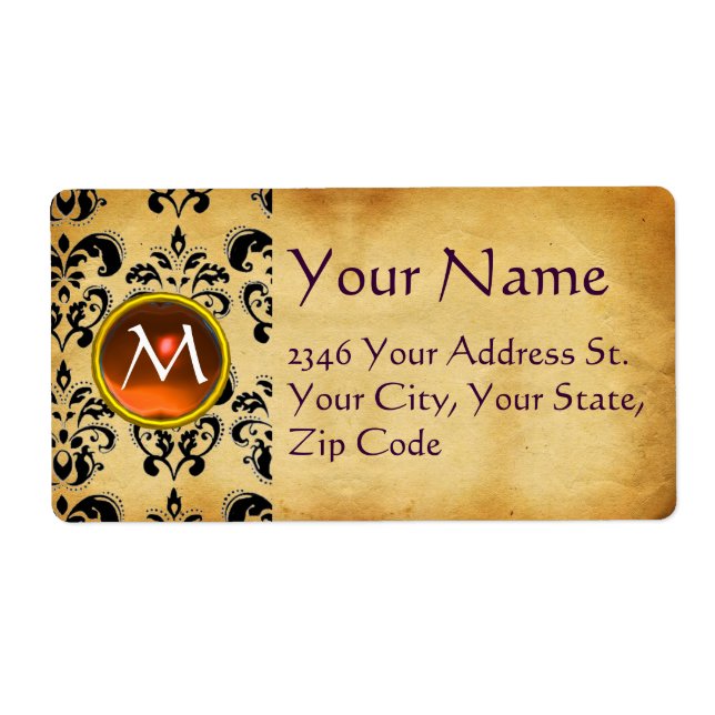 PARCHMENT DAMASK GEM (Front)