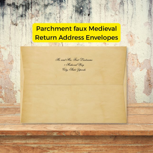Parchment faux Mediaeval return address Envelopes (Creator Uploaded)