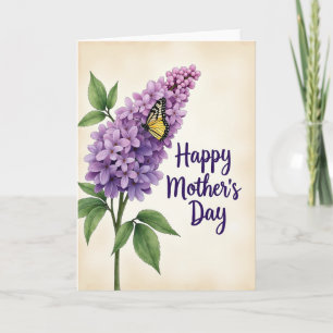 Parchment Floral Insect Card
