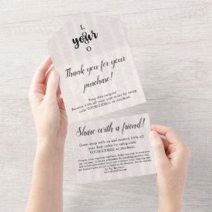 Parchment Gold Seal Customer Thank You Cards