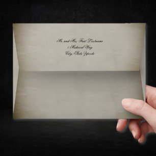 Parchment grey Mediaeval return address Envelopes