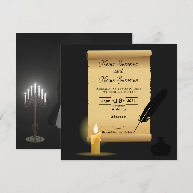 Parchment Invitation (Front/Back)