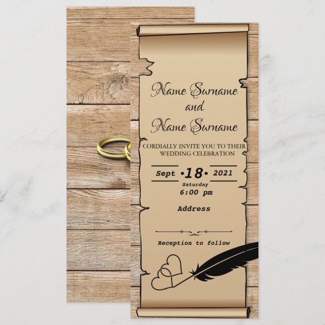 Parchment Invitation (Front/Back)