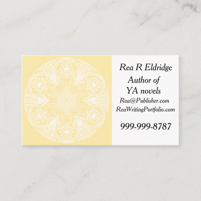Parchment Mandala Business Card (Front)