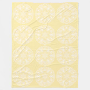 Parchment Mandala Fleece Blanket