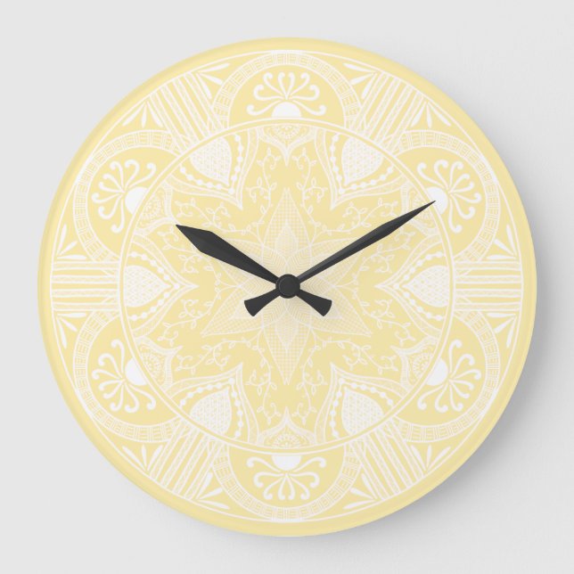 Parchment Mandala Large Clock (Front)