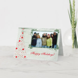Parchment Merry Christmas Card With Your Photo