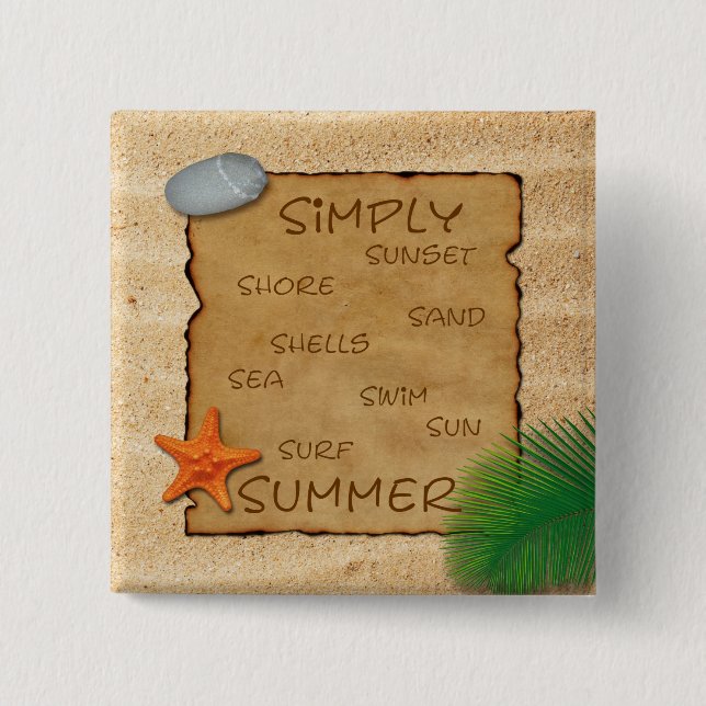 Parchment on Sand Background - Button (Front)