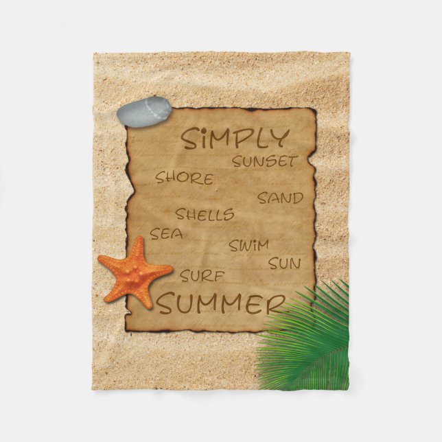 Parchment on Sand Background - Fleece Blanket (Front)
