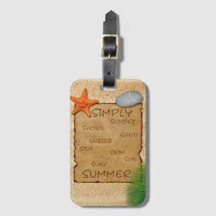 Parchment on Sand Background - Luggage Tag