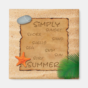 Parchment on Sand Background - Magnet