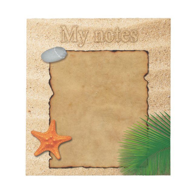 Parchment on Sand "My notes" - Notepad (Front)