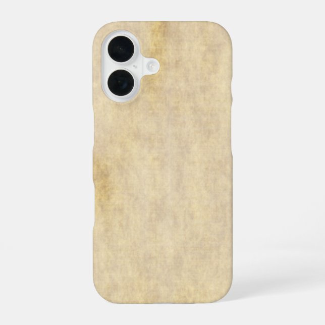 Parchment Paper Background iPhone 16 Case (Back)