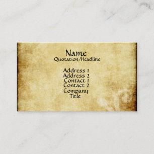 Parchment Paper Business Card