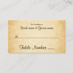Parchment Pattern Design Wedding Place Cards