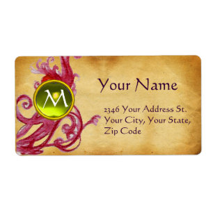 PARCHMENT SWIRL GEM MONOGRAM