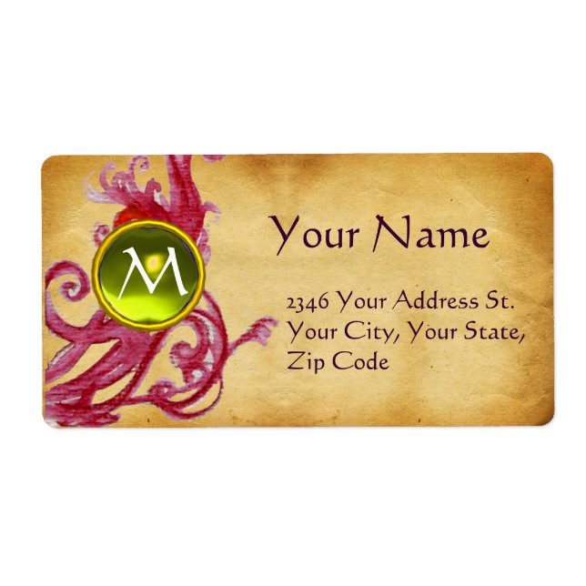 PARCHMENT SWIRL GEM MONOGRAM (Front)
