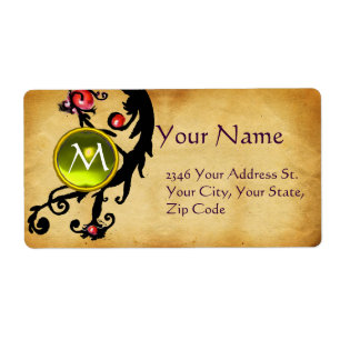 PARCHMENT SWIRL GEM MONOGRAM