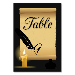 Parchment Table Number
