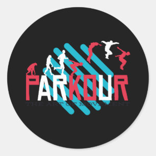 Parcour, Parkour, Acrobatics, Freerunning Classic Round Sticker