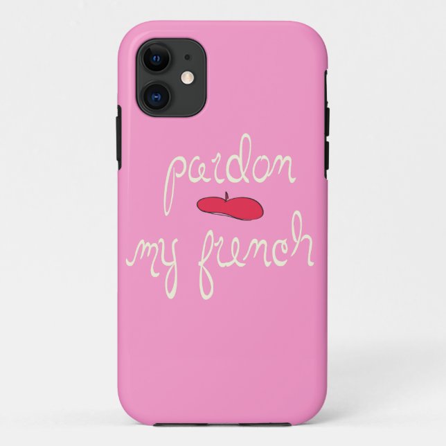 Pardon My French with Beret Case-Mate iPhone Case (Back)