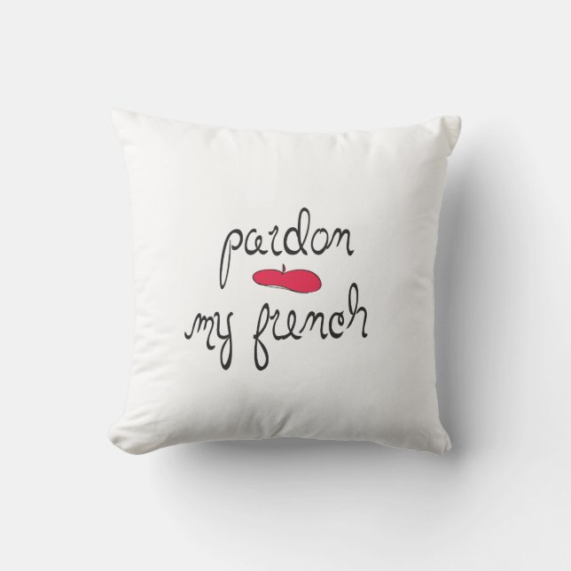Pardon My French with Beret Cushion (Front)