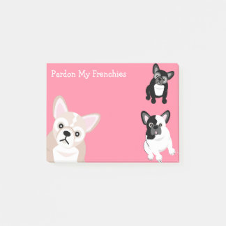 Pardon My Frenchies Post-it Notes
