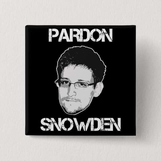 Pardon Snowden Button (Front)