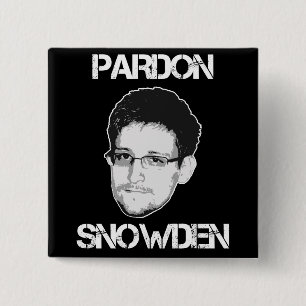 Pardon Snowden Button