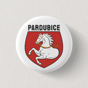 Pardubice coat of arms, Czech Republic 3 Cm Round Badge