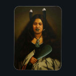 'Pare Watane' - G. Lindauer Magnet<br><div class="desc">'Pare Watene',  c. 1878 by Gottfried Lindauer (1839-1926). Lindauer was a New Zealand artist of Czech descent. He was famous for his portraits of Maori people,  and many prominent chiefs commissioned his work.</div>