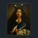 'Pare Watane' - G. Lindauer Magnet<br><div class="desc">'Pare Watene',  c. 1878 by Gottfried Lindauer (1839-1926). Lindauer was a New Zealand artist of Czech descent. He was famous for his portraits of Maori people,  and many prominent chiefs commissioned his work.</div>