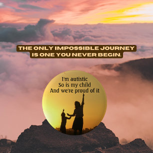 Parent and Child Autism Awareness Button