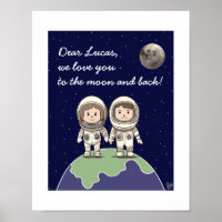 Parent astronauts with muted colours 2 by Jo Image