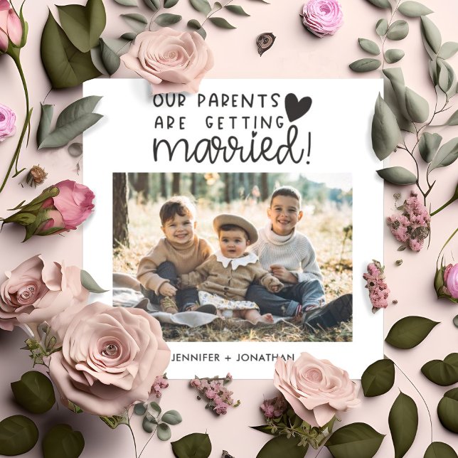 Parent getting married children photo announcement (Creator Uploaded)