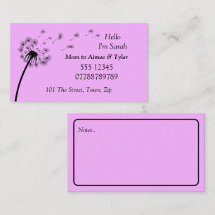Parent, Mum Contact Business Card
