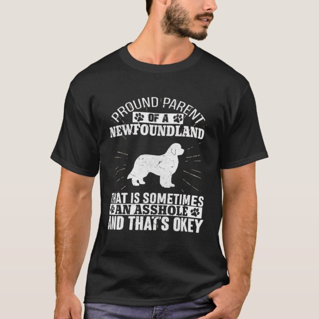 Parent of Newfoundland Dog  for Men Women Dad Dog T-Shirt (Front)
